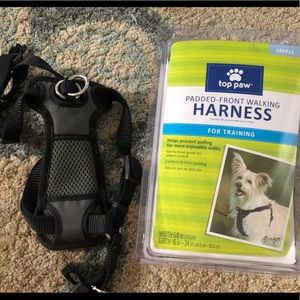 Top paw padded front walking training harness small